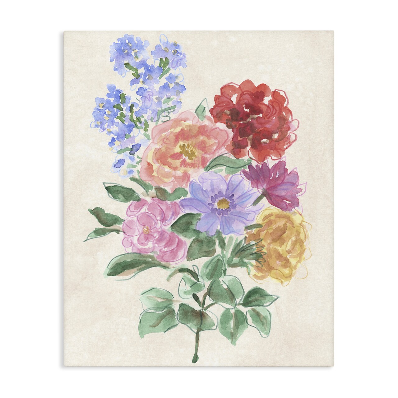 Stupell Industries Mixed Blooms on Parchment Canvas, design by June Erica Vess
